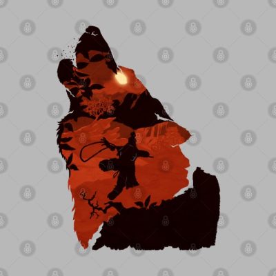 Sekiro One Armed Wolf Red Tapestry Official Sekiro Merch