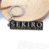 Game Sekiro Shadows Die Twice Keychain Rectangle Letter Logo Metal Keyring Pendant Men Car Women Bag 1 - Sekiro Shop