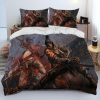 Sekiro Shadows Die Twice Game Game Comforter Bedding Set Duvet Cover Bed Set Quilt Cover Pillowcase 16 - Sekiro Shop