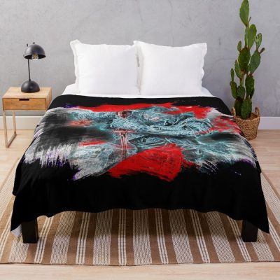 Sekiro Shadows Die Twice Neon Paint 3 Throw Blanket Official Sekiro Merch