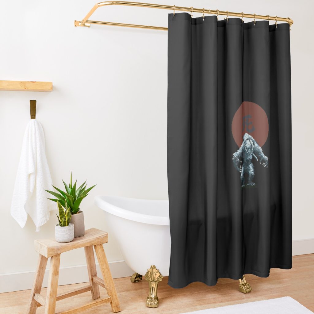 Sekiro Guardian Ape Pixel Art Shower Curtain Official Sekiro Merch