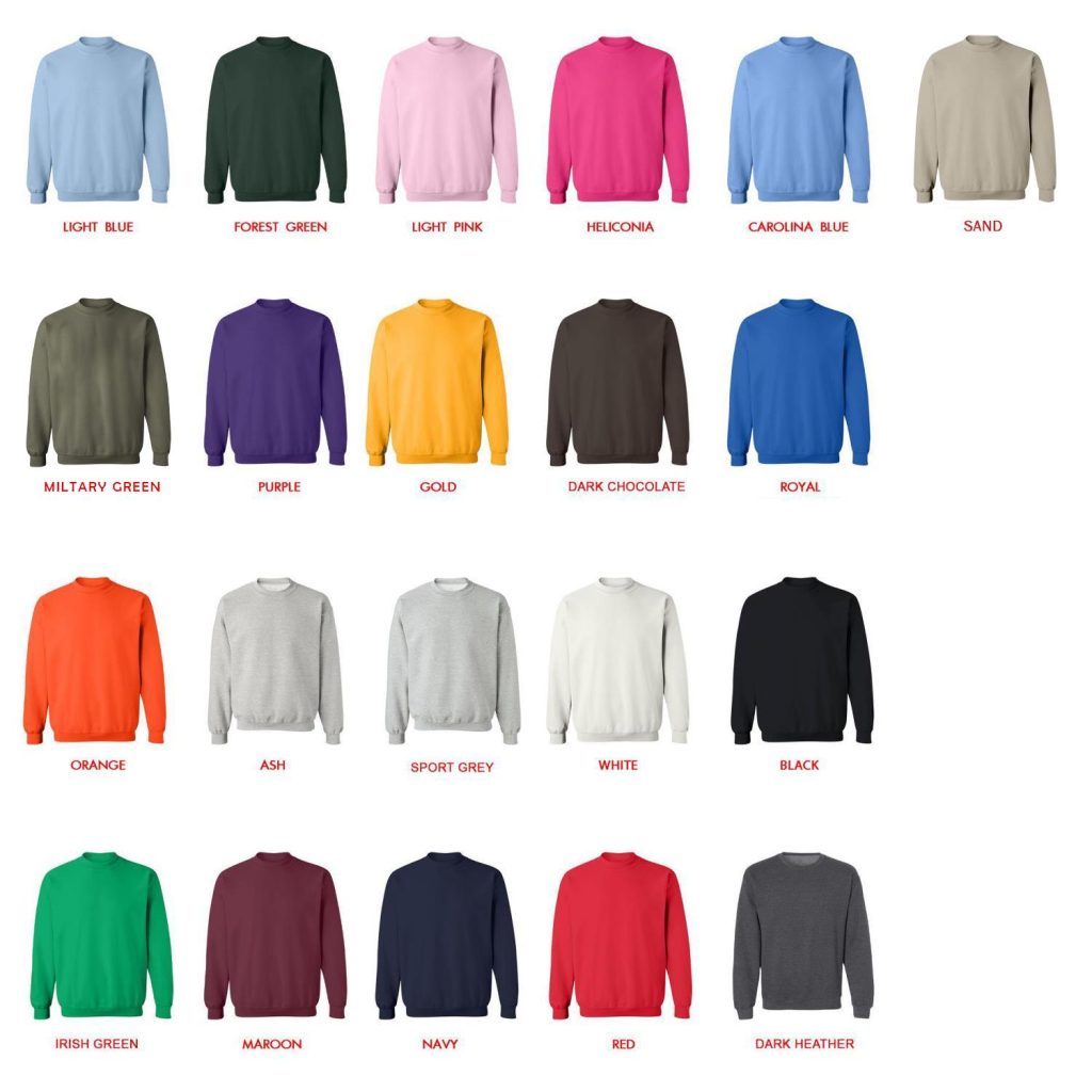 sweatshirt color chart - Sekiro Shop