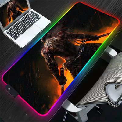 Sekiro Warrior Back Led Mouse Pad